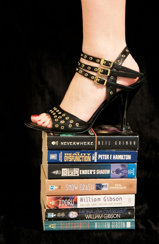 Cyberpunk librarian photo by Cindi on Flickr.